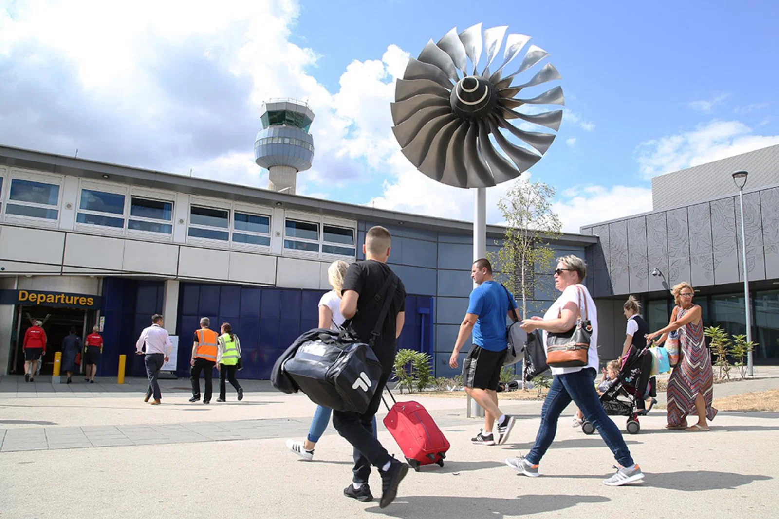 East Midlands airport, like others, awaits the return of holiday passengers