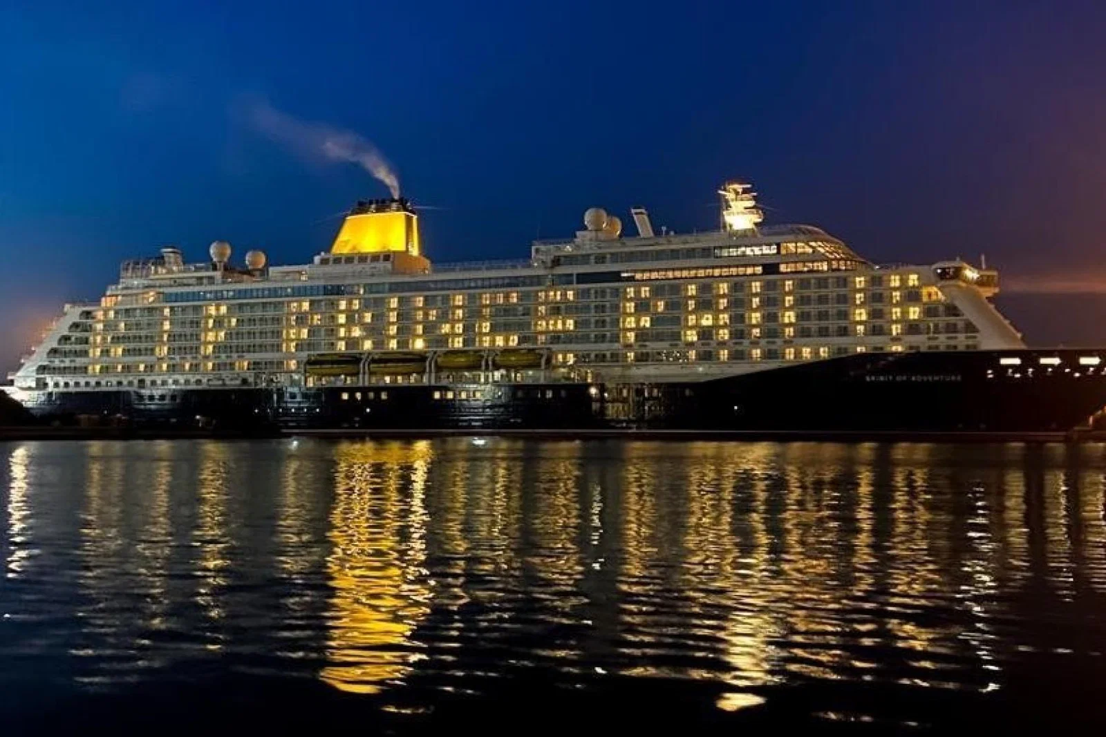 Saga lit up its cruise ships in Tilbury to pay tribute to Prince Philip