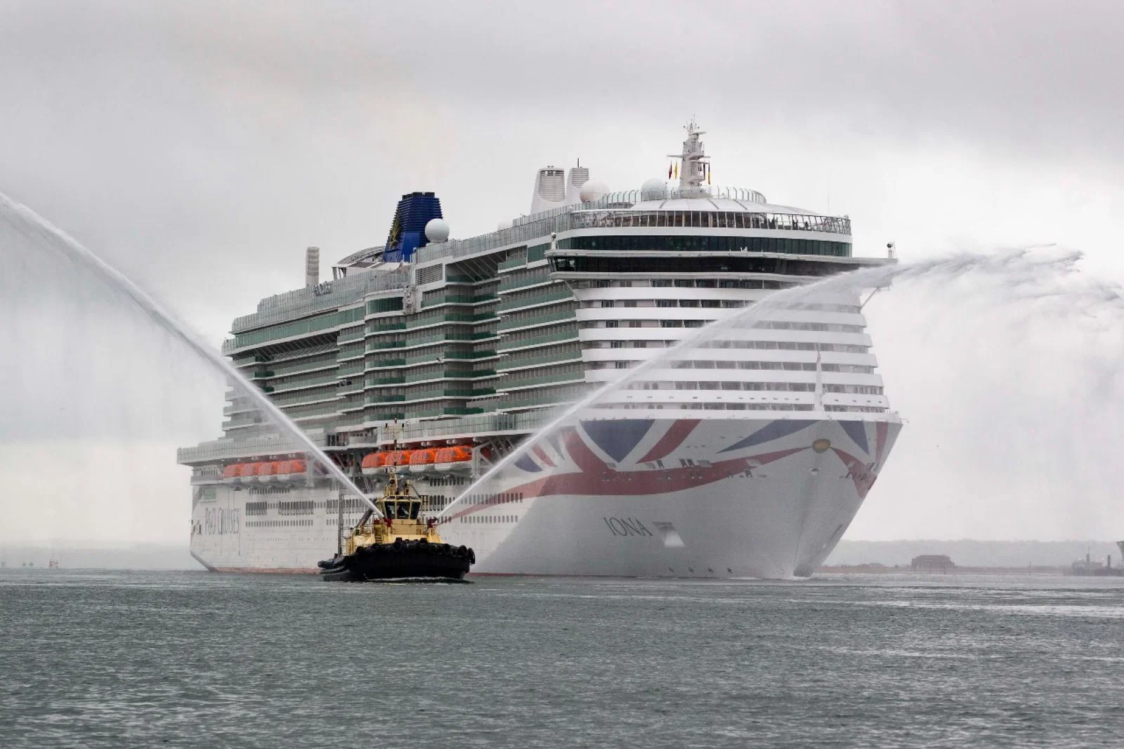 Iona arrives in Southampton ahead of its christening last month
