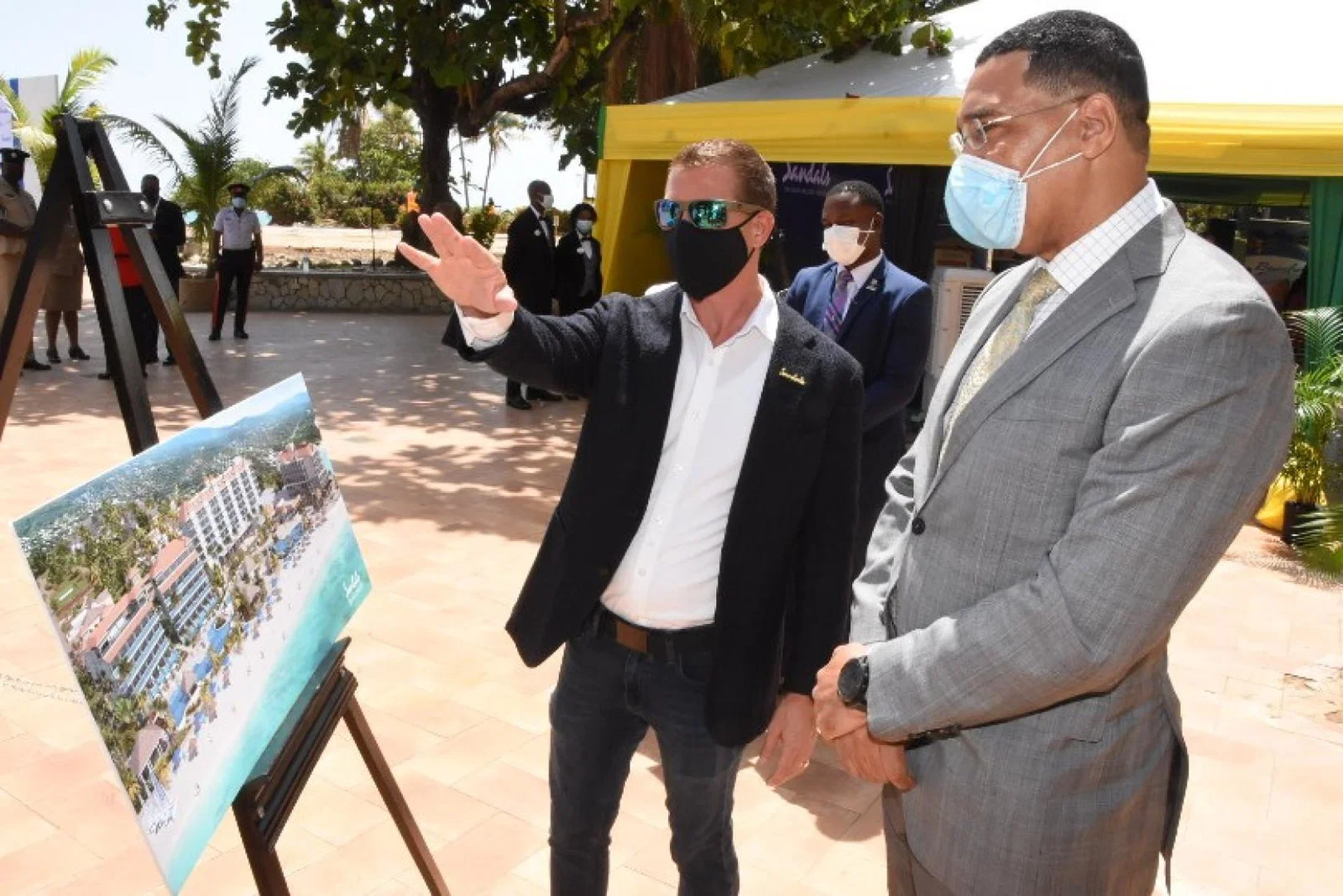 Stewart (left) said the new Dunn's River resort was the last one on which he collaborated with his late father