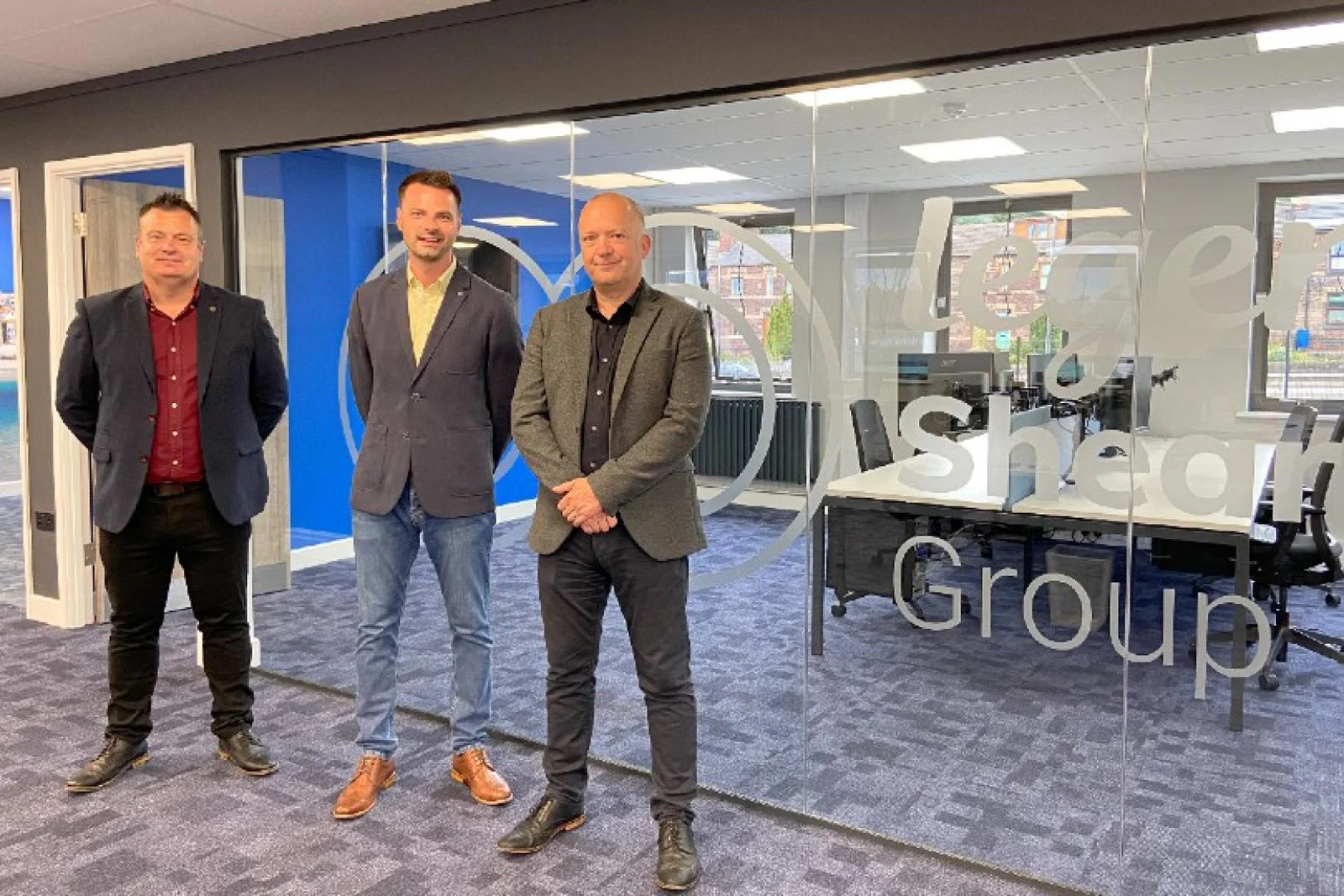 L-R: Andy Oldfield, finance director; Liam Race, chief executive; and Chris Plummer, operations director