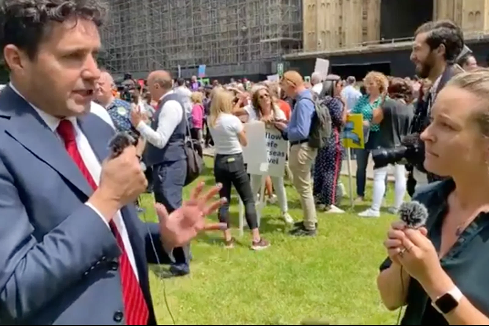 Merriman spoke with industry figures during the Travel Day of Action in Westminster last year
