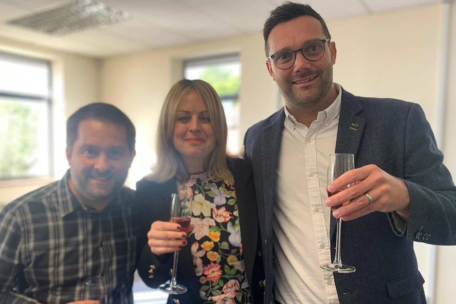 Diana Evans with Craig Newcombe, left, and Robert Veale