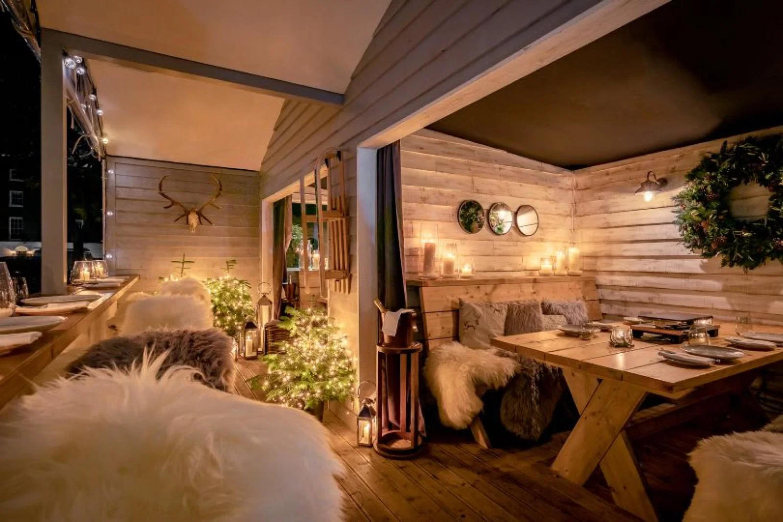 The Berkeley in London will recreate an alpine dining experience with its winter cabins (credit: Justin De Souza)