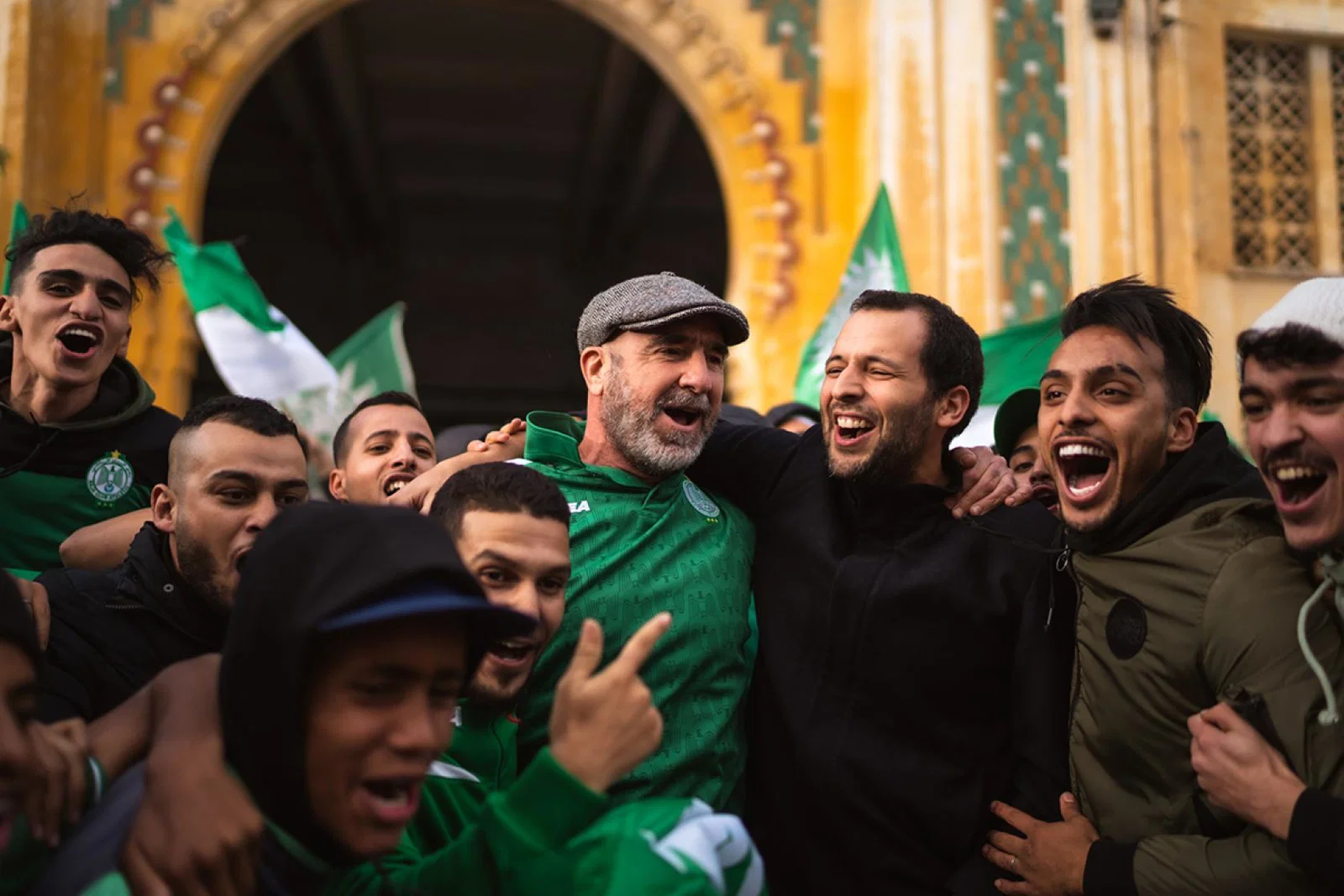 Eric Cantona with fans