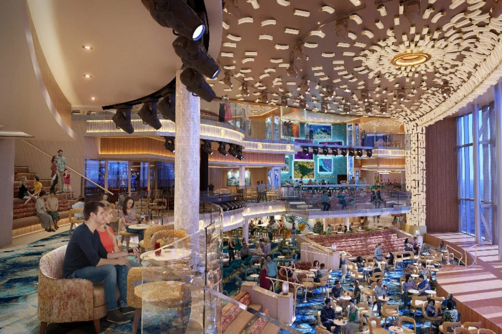 Celebration Central will feature a ceiling made of approximately 1,400 colour-changing lighting fixtures