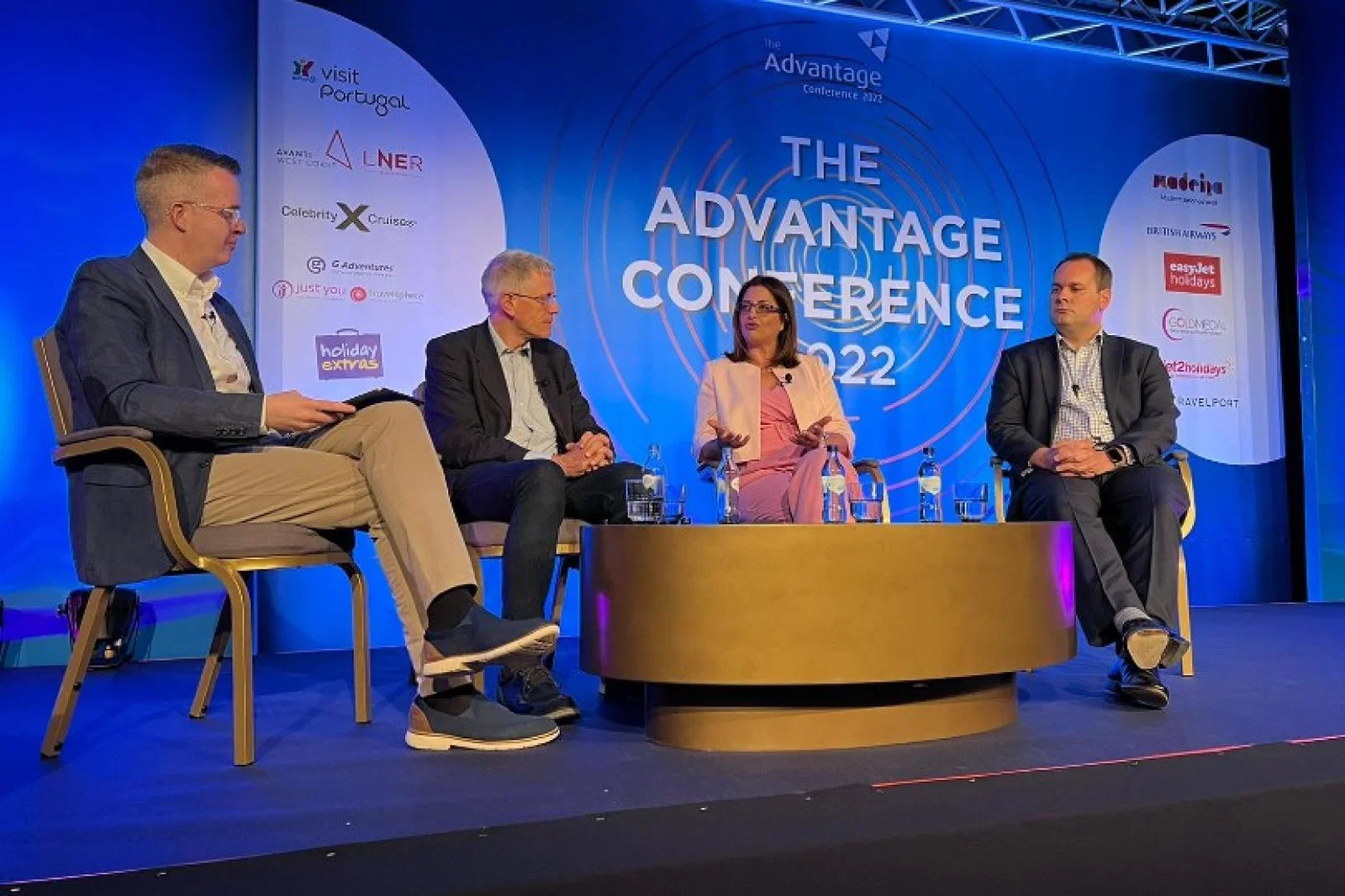 L-R: Moderator David Meade, Simon Calder, Julia Lo Bue-Said and Tim Alderslade (Credit: @AdvantageHQ / Twitter)