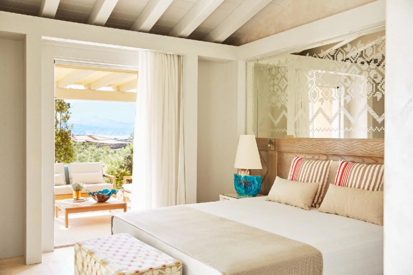 Rooms are furnished with items and materials made across the island 