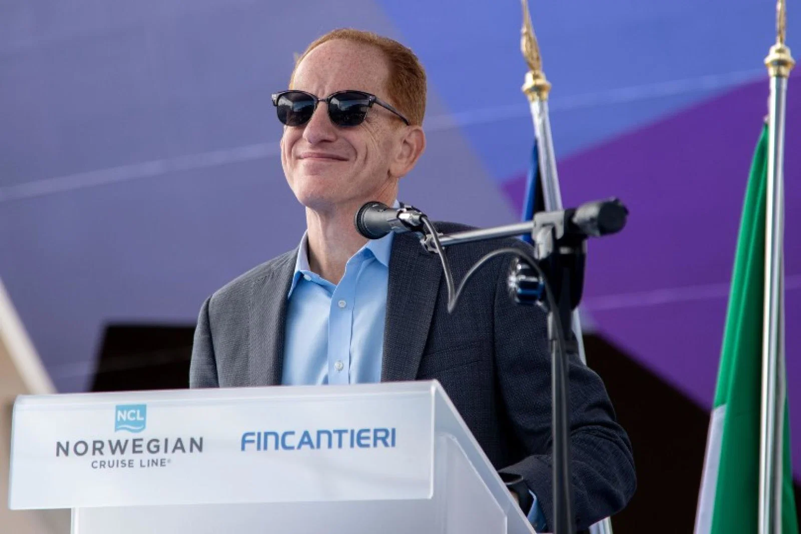 NCL's Harry Sommer (Credit: Camilla Bach / Fincantieri / NCL)