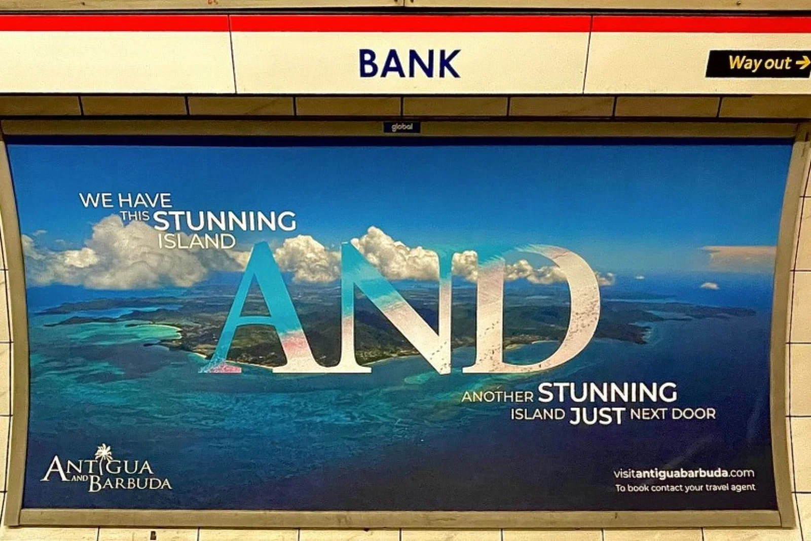The campaign is also running on the London Underground
