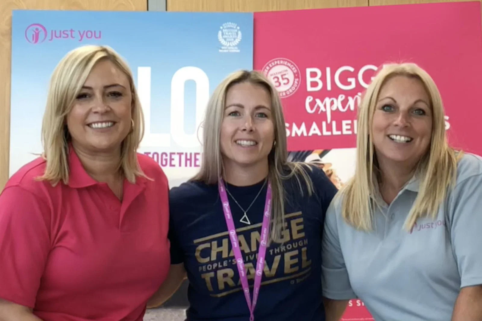 The Just You trade team (L-R): Sarah Weetman, Polly Poulton and Rachel Mould