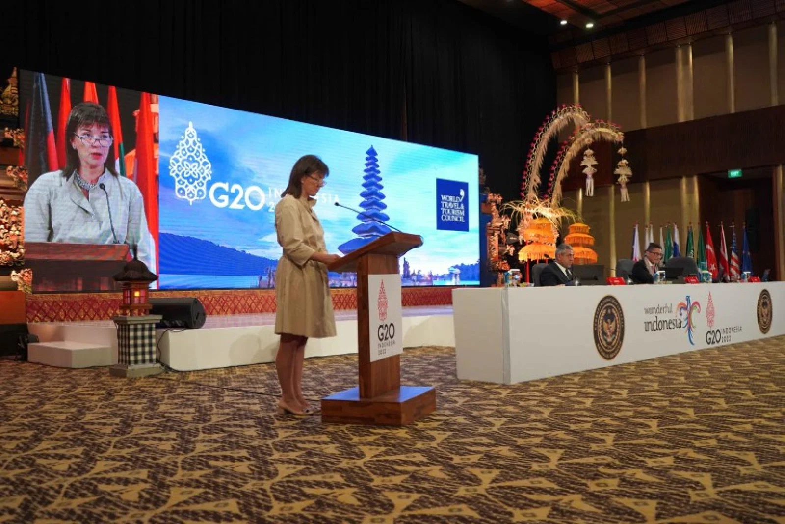 Julia Simpson addresses G20 tourism ministers 