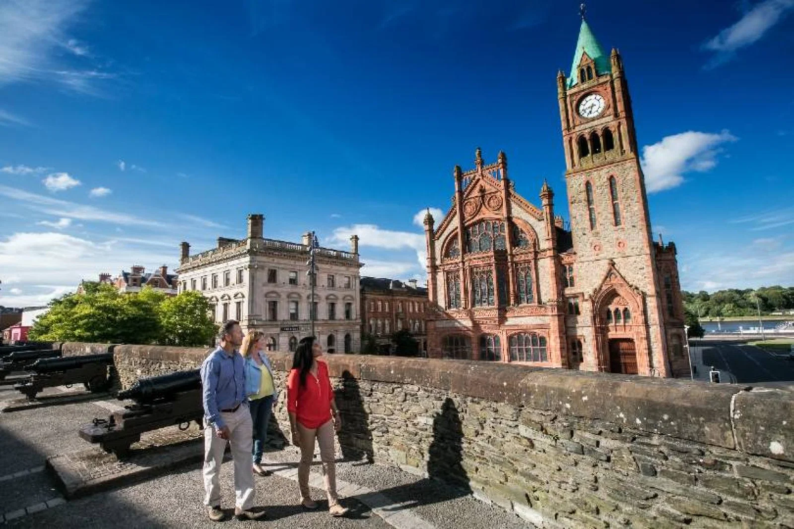 The City Walls and The Guildhall in Derry~Londonderry (Credit: Tourism Northern Ireland)