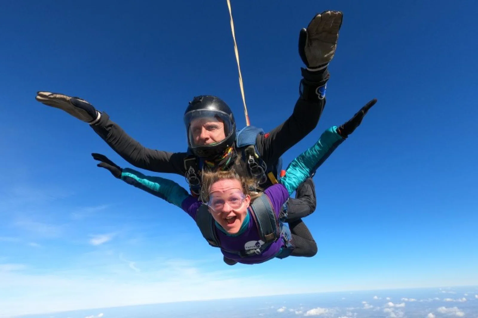 AWTE vice-chair Michelle Laverick completed a skydive in aid of youth suicide prevention charity Papyrus
