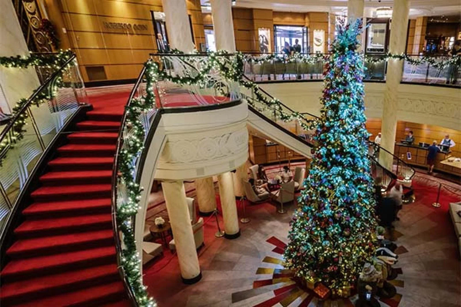 Queen Mary 2 is home to a 21-foot tree this Christmas