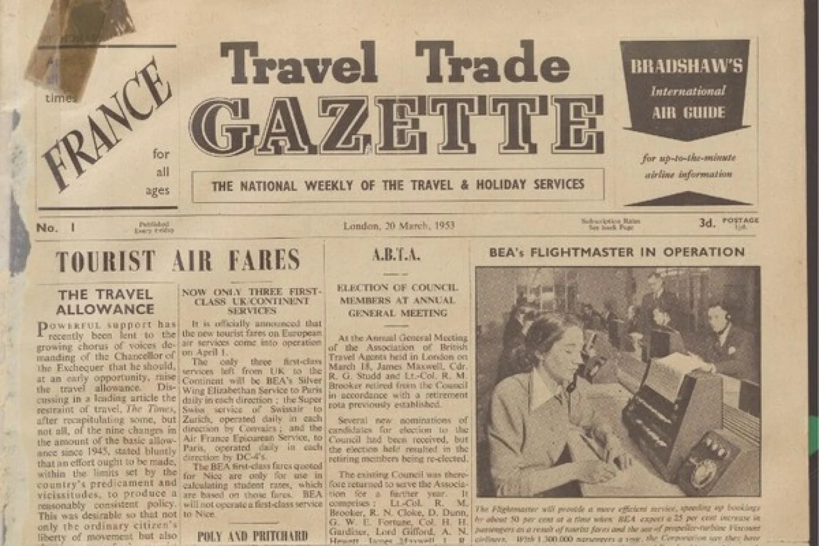 The first-ever edition of TTG was dated 20 March 1953