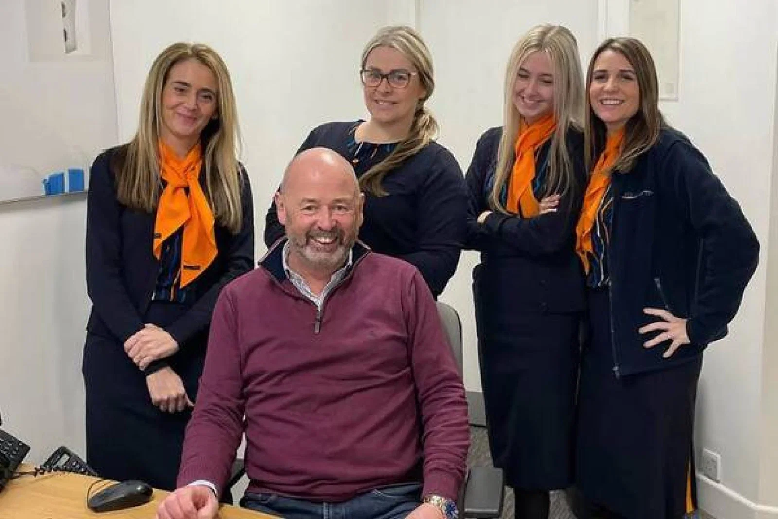 Hays North West managing director Don Bircham with the team at Hays NW's Huyton branch