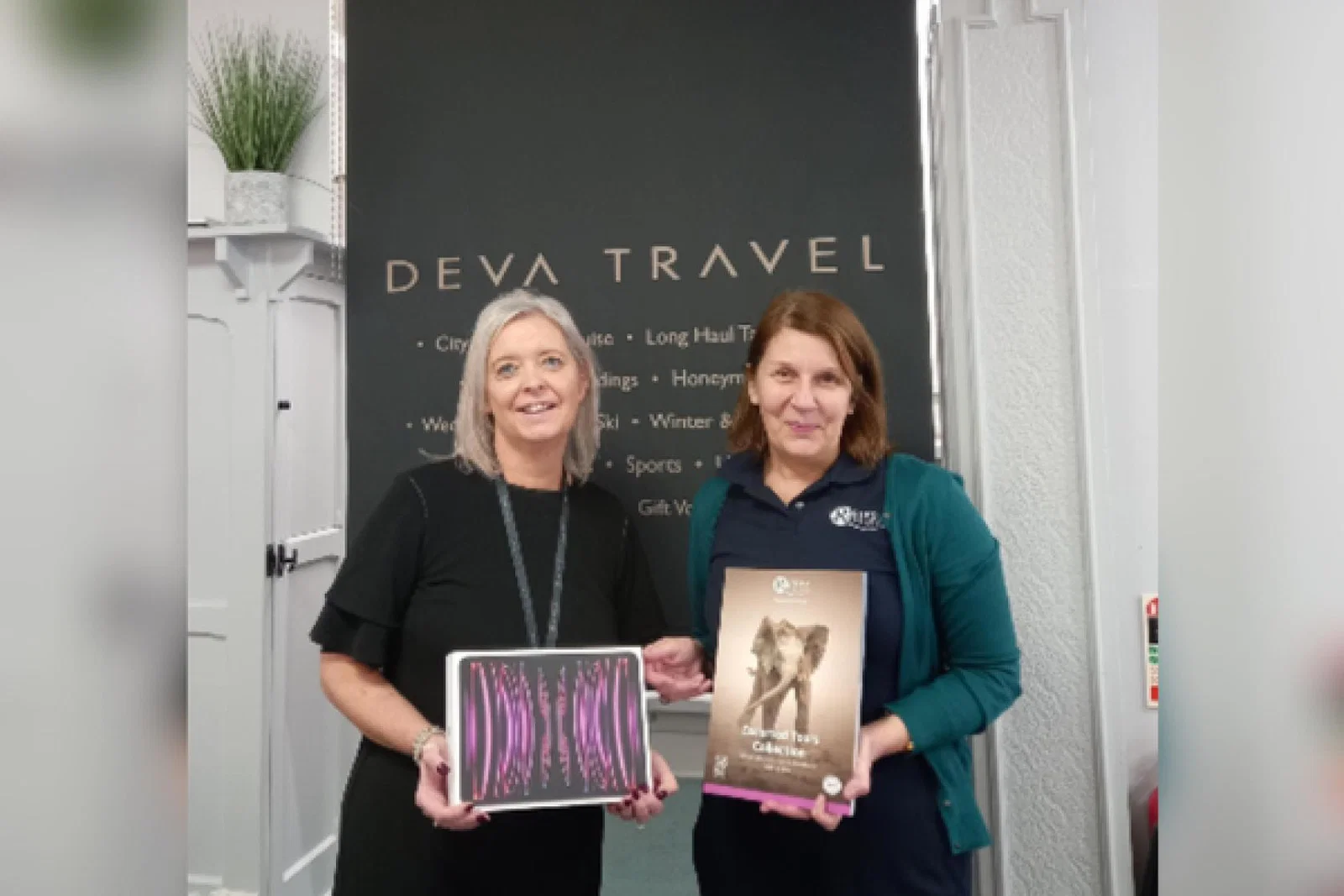 Helen Ferguson from Deva Travel (left) and Riviera Travel key account manager Beverley Philpotts