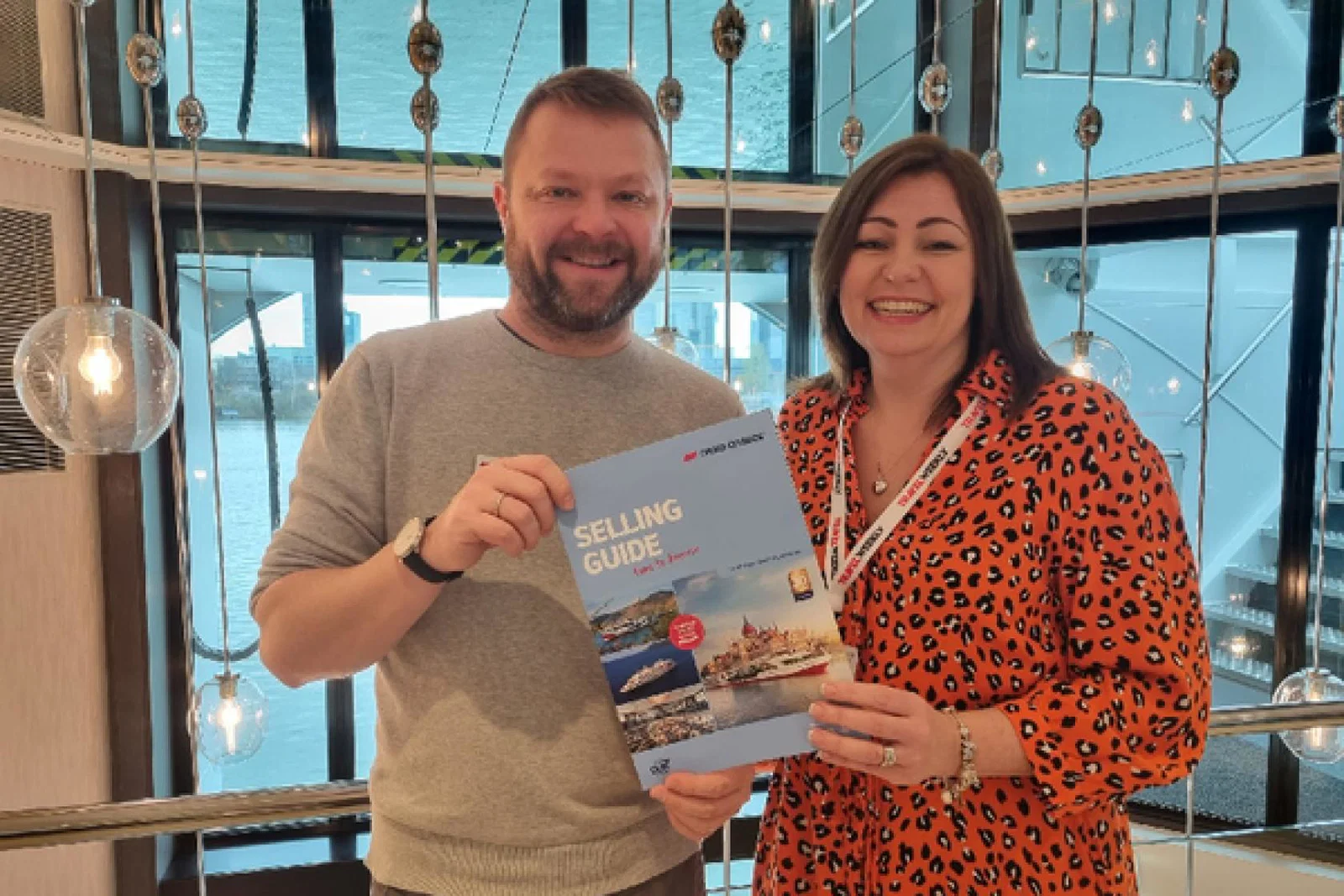 (From left) Nicko cruises head of sales Christian Kaatz and Light Blue Travel commercial director Michelle Daniels