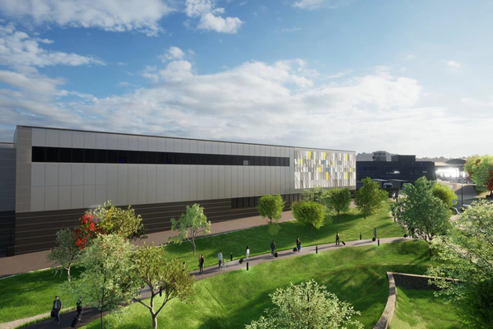 An illustration of how Leeds Bradford airport will look from 2026