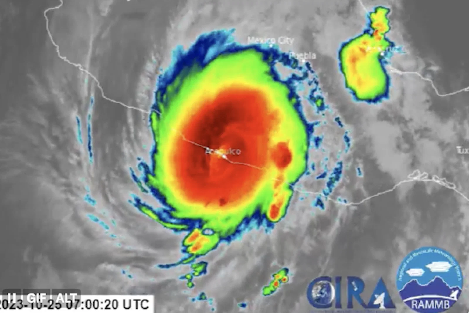 Hurricane Otis, Acapulco, oct23, Credit: Met Office Storms/ X