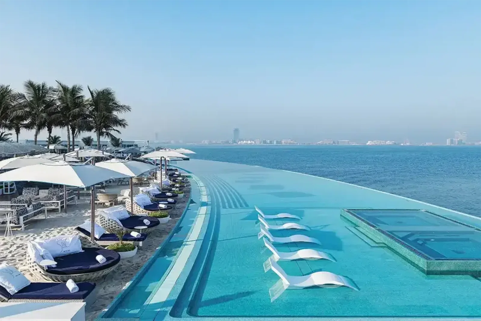 The SAL beach club and restaurant at Jumeirah's Burj Al Arab in Dubai boasts spectacular views