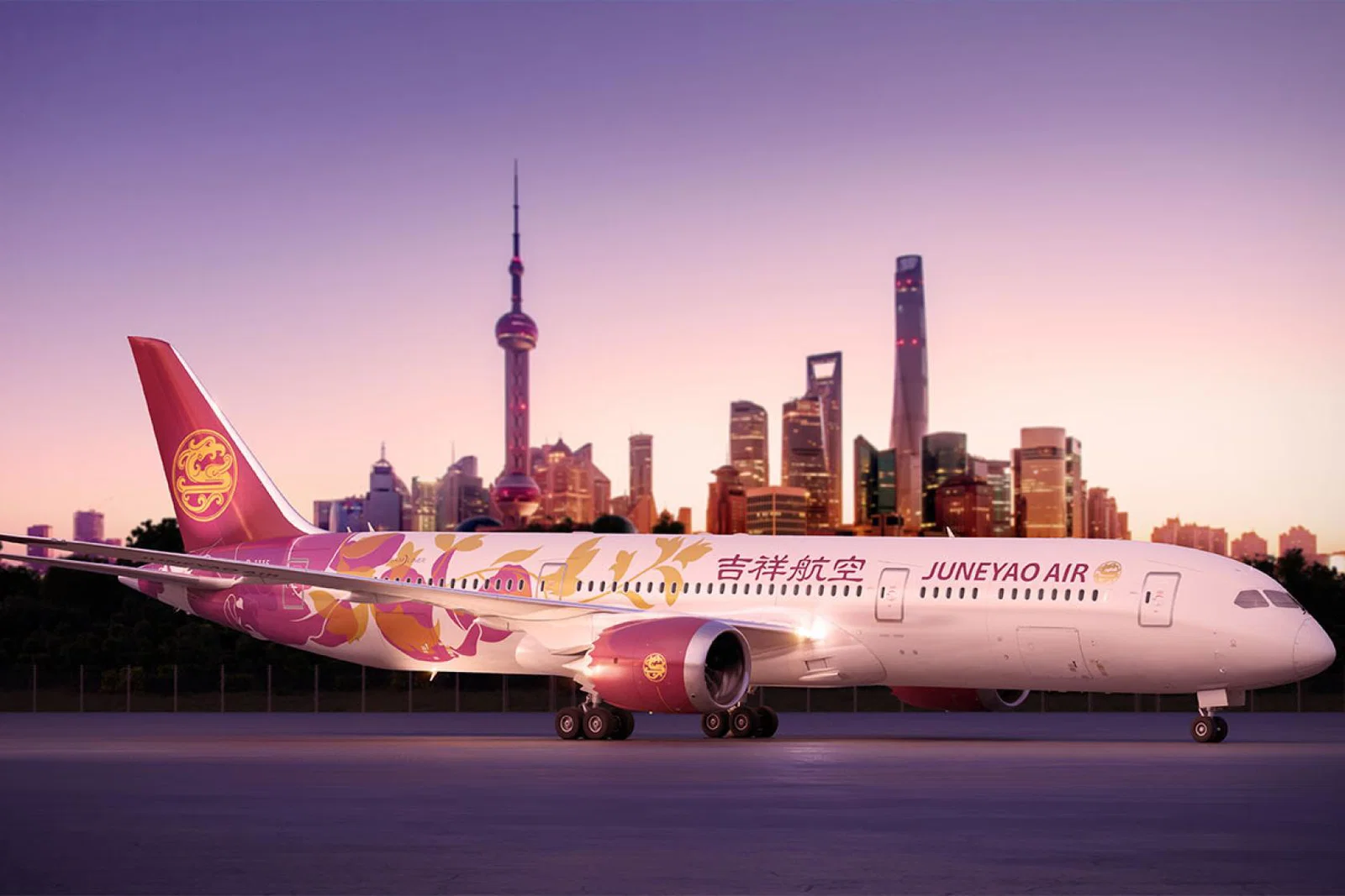 Juneyao Air's new route from Manchester is operated on a Boeing 787-9 Dreamliner