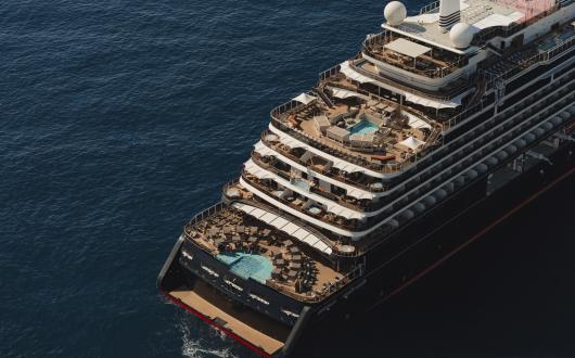 The exterior of a ship 