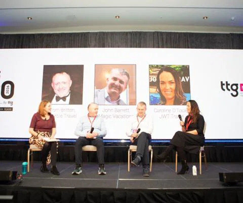 Tom Britton, Marble City Travel; John Barrett, Magic Vacations; and Caroline O'Toole, JWT Travel, discussed the benefits of TTG's Top 50 programme with TTG's Pippa Jacks