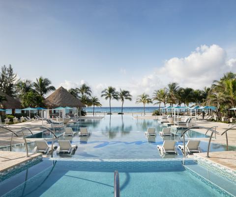 An infinity pool at Sandals Royal Barbados