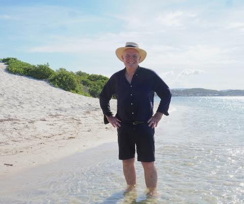 Rick Stein on beach in New South Wales