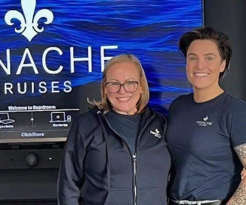 Wendi Hardy (left) pictured with Anna Perrott