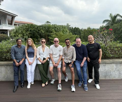 Ronan (second from right) exploring Hainan Island on the fam 
