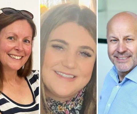 Sarah Miller, Emily Shannon and David Moon