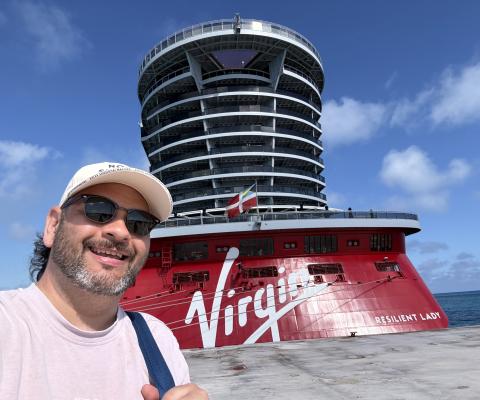 Kieran enjoyed a Caribbean sailing onboard Resilient Lady in April 