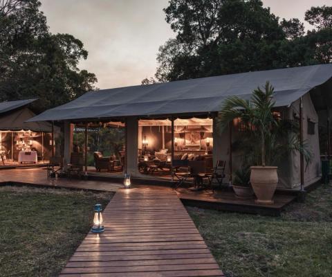 Communal area tents at Little Elephant Pepper Camp