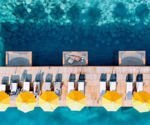 Aerial beach shot 