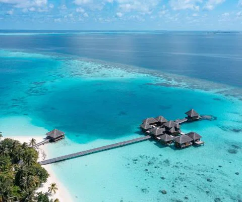 Aerial image of the Maldives 