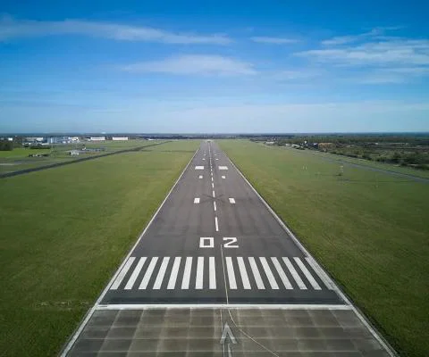The runway at Doncaster Sheffield airport