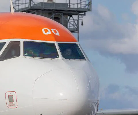 An easyJet aircraft pictured on the tarmac
