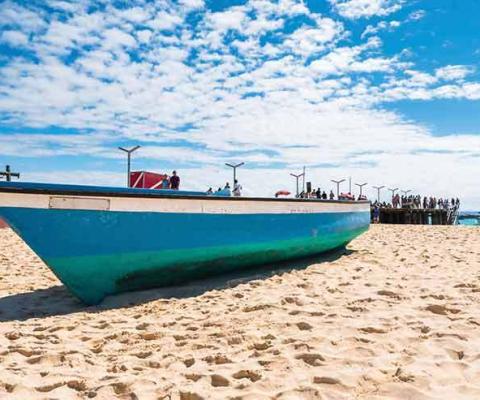 Cape Verde boat on the beach