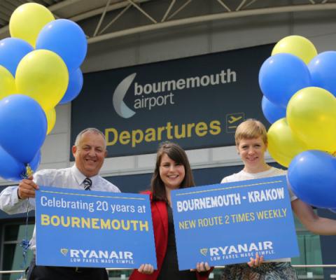 Ryanair opens Bournemouth winter base