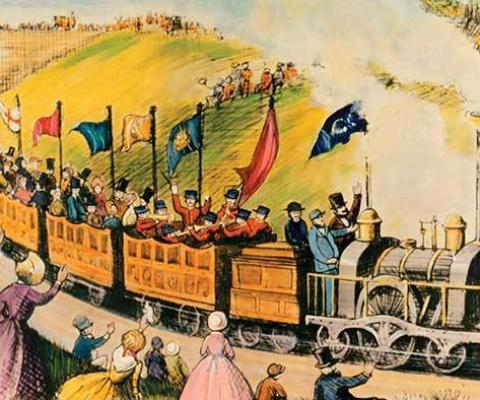 Thomas Cook 1841 Train Journey vintage poster