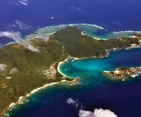 Aerial view of Okinawa