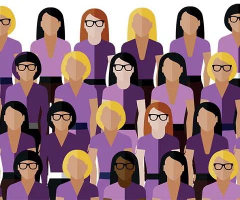 Purple women graphic
