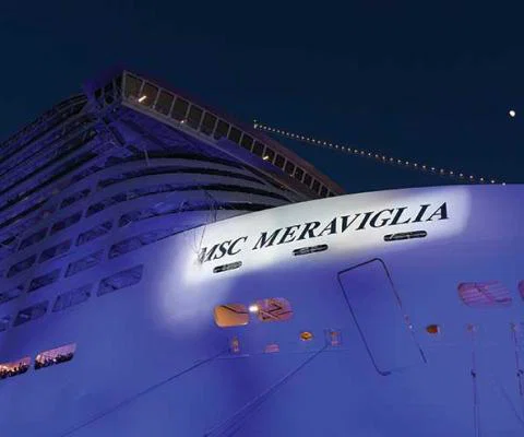 Bottle smashes onh hull officially christening MSC Meraviglia