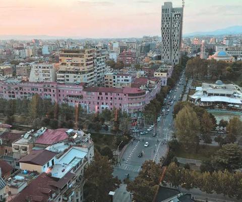 The Albanian capital Tirana 