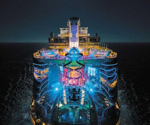 RCI Harmony of the Seas by night