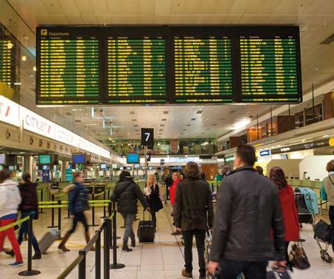 Dublin airport check in and departures