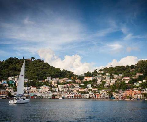 Sailing into the Carenage, Grenada